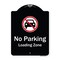 Signmission Designer Series-No Parking Loading Zone With No Car Symbol, 24" x 18", BW-1824-9817 A-DES-BW-1824-9817 - alternate 1